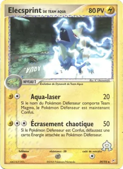 Carte Pokémon Elecsprint de Team Aqua 29 — EX Team Magma vs Team Aqua
