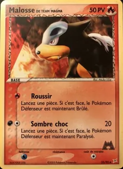 Carte Pokémon Malosse de Team Magma 35 — EX Team Magma vs Team Aqua
