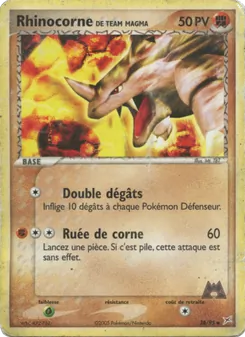 Carte Pokémon Rhinocorne de Team Magma 38 — EX Team Magma vs Team Aqua