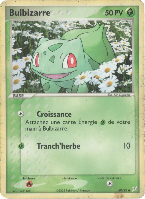 Carte Pokémon Bulbizarre 39/95 de l'extension EX Team Magma vs Team Aqua