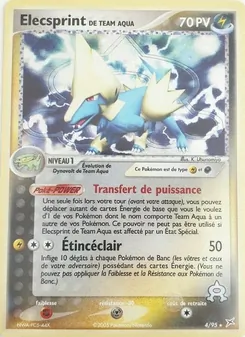 Carte Pokémon Elecsprint de Team Aqua 4 — EX Team Magma vs Team Aqua
