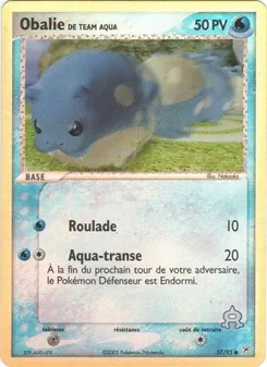 Carte Pokémon Obalie de Team Aqua 57 — EX Team Magma vs Team Aqua