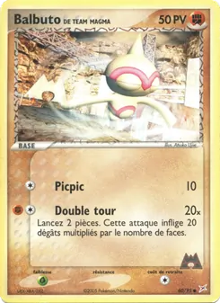 Carte Pokémon Balbuto de Team Magma 60 — EX Team Magma vs Team Aqua