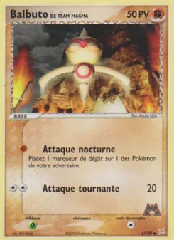 Carte Pokémon Balbuto de Team Magma 61 — EX Team Magma vs Team Aqua
