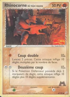 Carte Pokémon Rhinocorne de Team Magma 67 — EX Team Magma vs Team Aqua
