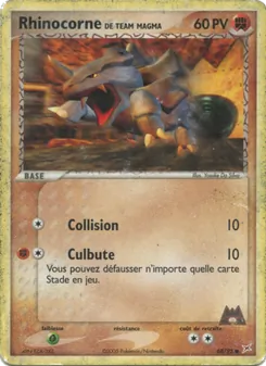 Carte Pokémon Rhinocorne de Team Magma 68 — EX Team Magma vs Team Aqua
