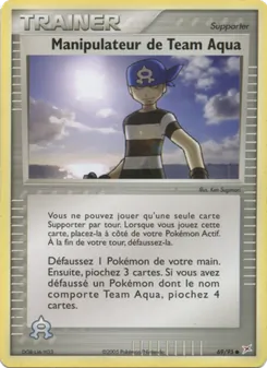 Carte Pokémon Manipulateur de Team Aqua 69 — EX Team Magma vs Team Aqua
