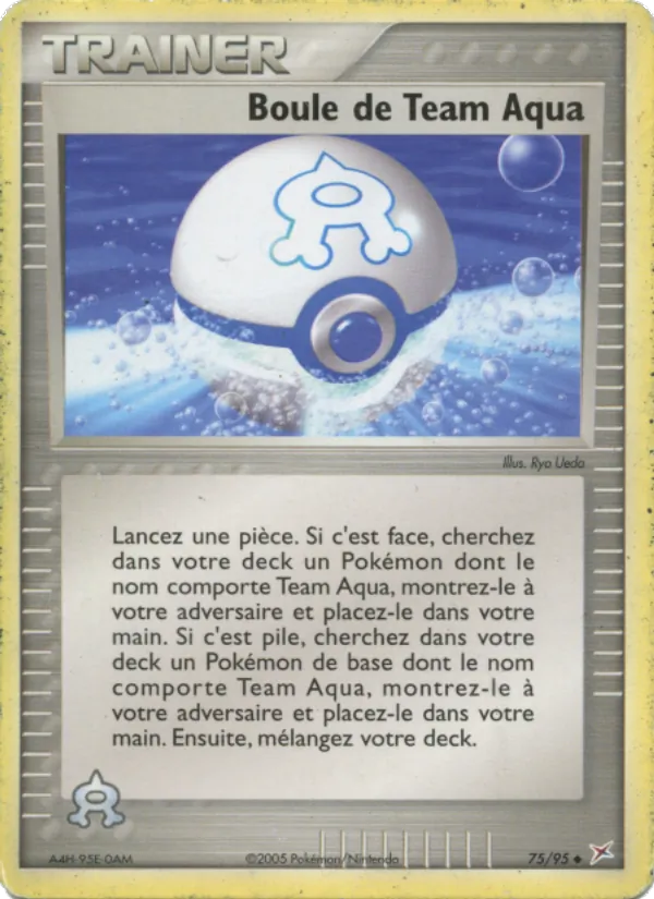 Carte Pokémon Boule de Team Aqua 75/95 de l'extension EX Team Magma vs Team Aqua