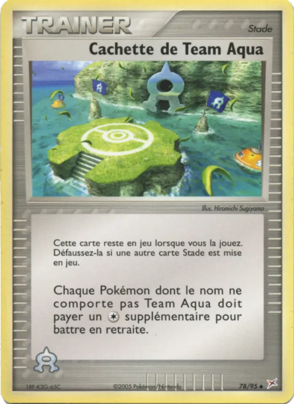 Carte Pokémon Cachette de Team Aqua 78/95 de l'extension EX Team Magma vs Team Aqua