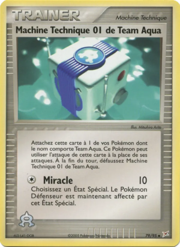 Carte Pokémon Machine Technique 01 de Team Aqua 79/95 de l'extension EX Team Magma vs Team Aqua