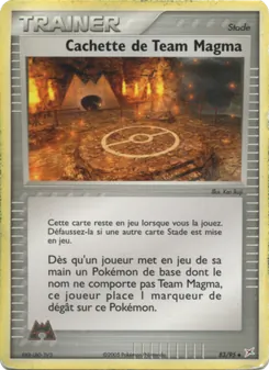 Carte Pokémon Cachette de Team Magma 83 — EX Team Magma vs Team Aqua