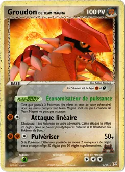 Carte Pokémon Groudon de Team Magma 9 — EX Team Magma vs Team Aqua