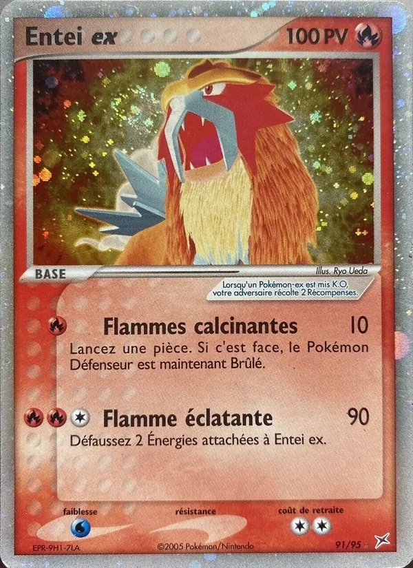 Carte Pokémon Entei ex 91/95 de l'extension EX Team Magma vs Team Aqua