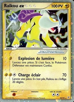 Carte Pokémon Raikou ex 92 — EX Team Magma vs Team Aqua