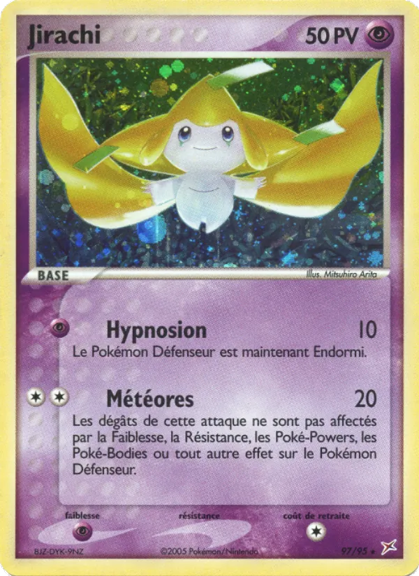 Carte Pokémon Jirachi 97/95 de l'extension EX Team Magma vs Team Aqua