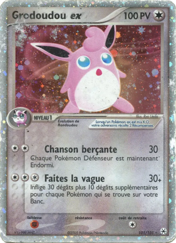 Carte Pokémon Grodoudou ex 101/101 de l'extension EX Légendes Oubliées
