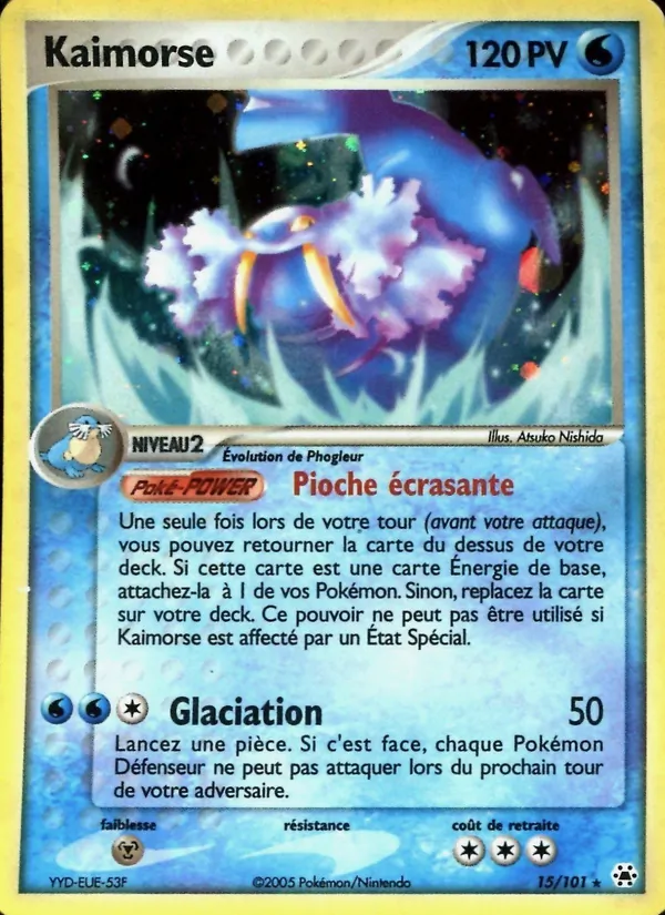 Carte Pokémon Kaimorse 15/101 de l'extension EX Légendes Oubliées