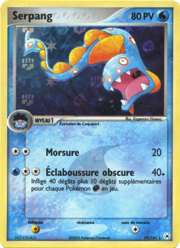Carte Pokémon Serpang 19/101 de l'extension EX Légendes Oubliées