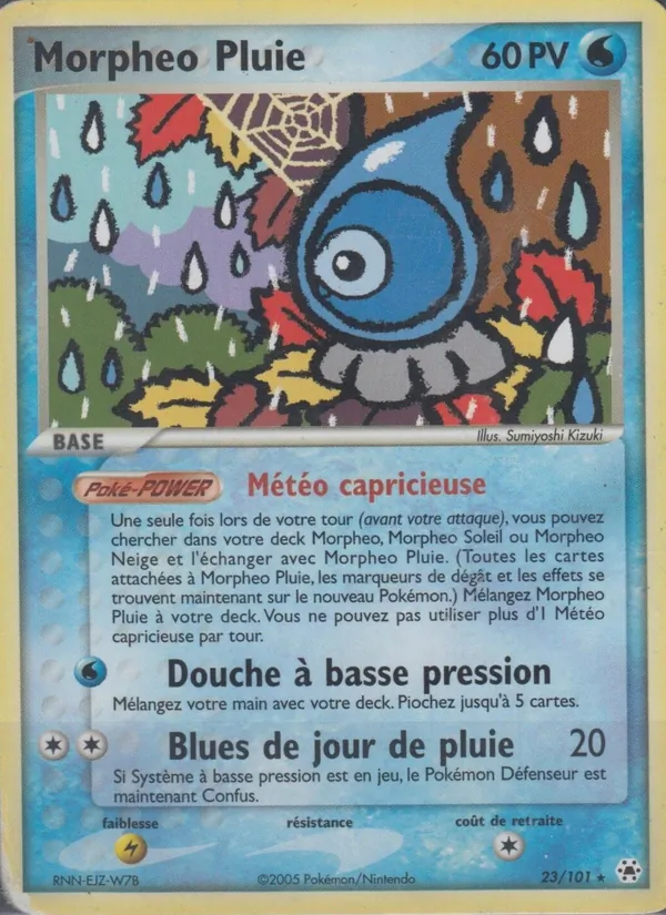Carte Pokémon Morpheo Pluie 23/101 de l'extension EX Légendes Oubliées