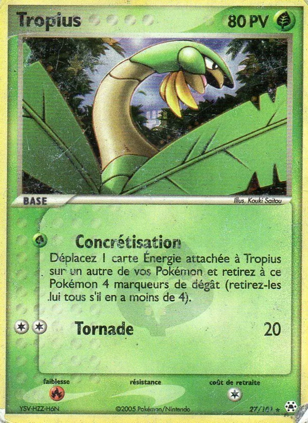 Carte Pokémon Tropius 27/101 de l'extension EX Légendes Oubliées