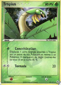 Carte Pokémon Tropius 27 — EX Légendes Oubliées