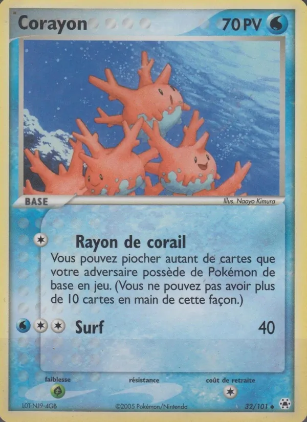 Carte Pokémon Corayon 32/101 de l'extension EX Légendes Oubliées