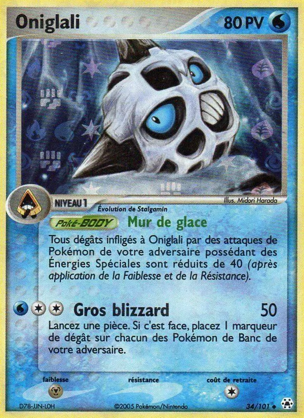 Carte Pokémon Oniglali 34/101 de l'extension EX Légendes Oubliées