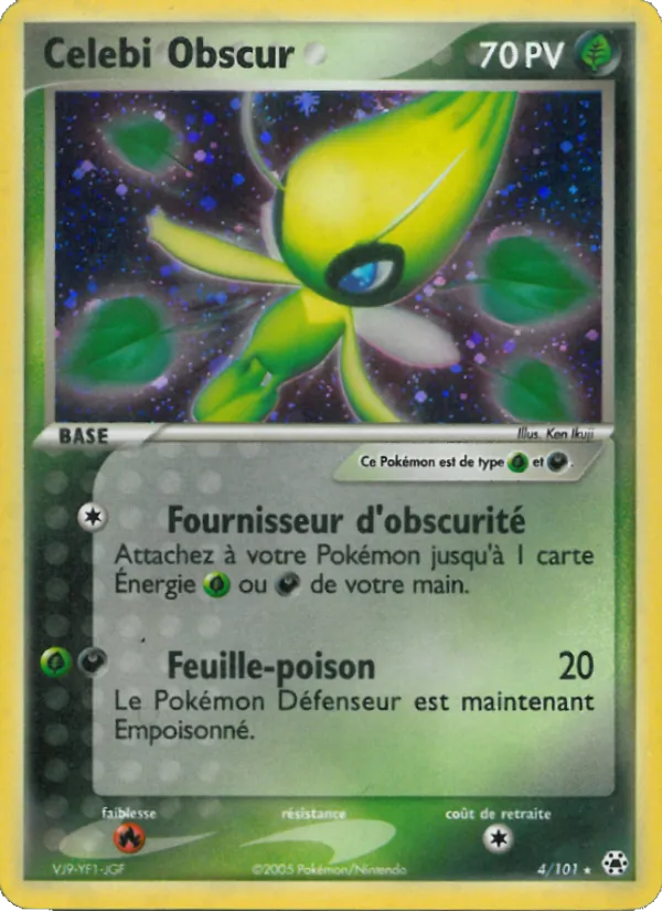 Carte Pokémon Celebi Obscur 4/101 de l'extension EX Légendes Oubliées