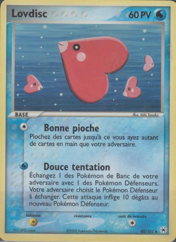 Carte Pokémon Lovdisc 40/101 de l'extension EX Légendes Oubliées