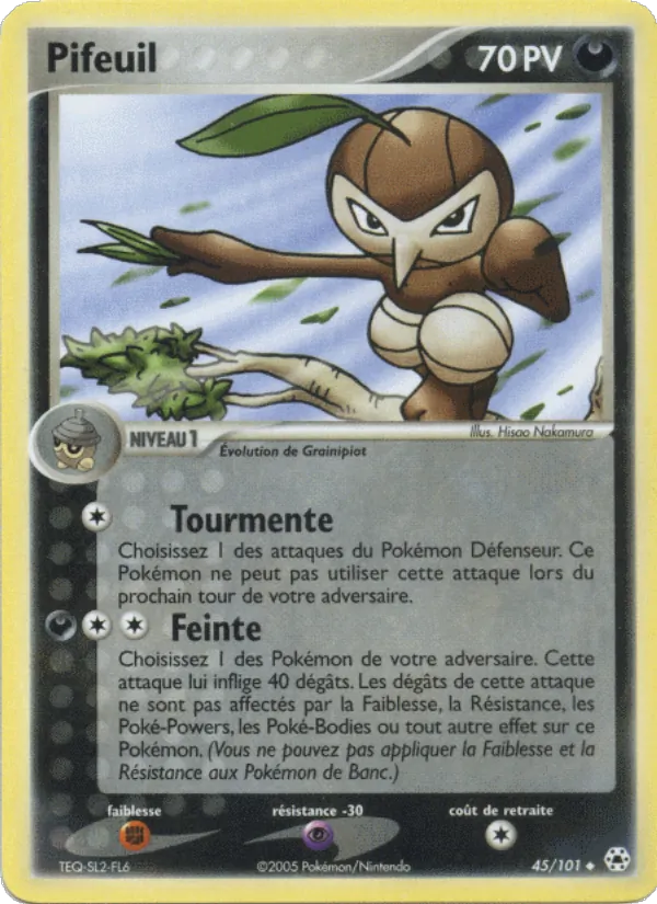 Carte Pokémon Pifeuil 45/101 de l'extension EX Légendes Oubliées