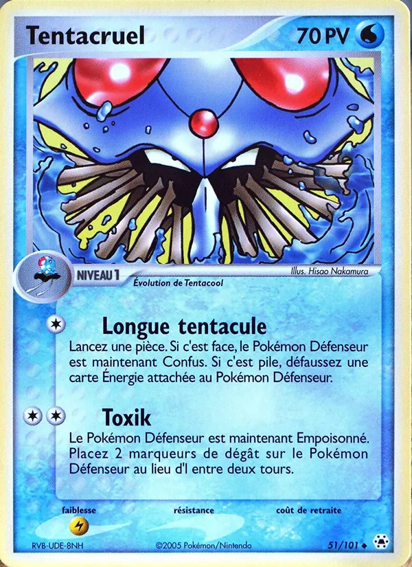 Carte Pokémon Tentacruel 51/101 de l'extension EX Légendes Oubliées