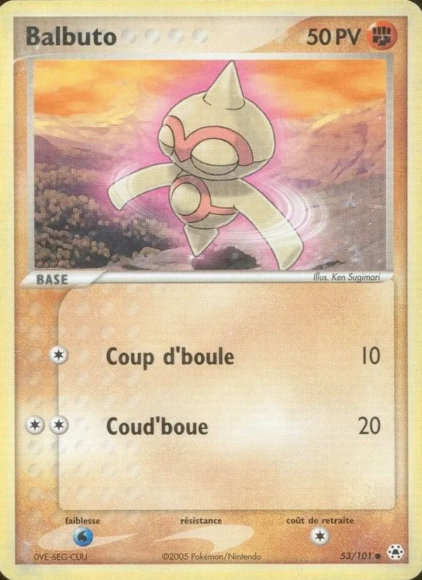 Carte Pokémon Balbuto 53/101 de l'extension EX Légendes Oubliées