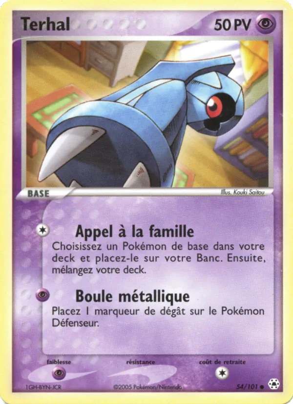 Carte Pokémon Terhal 54/101 de l'extension EX Légendes Oubliées