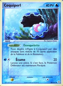 Carte Pokémon Coquiperl 58 — EX Légendes Oubliées