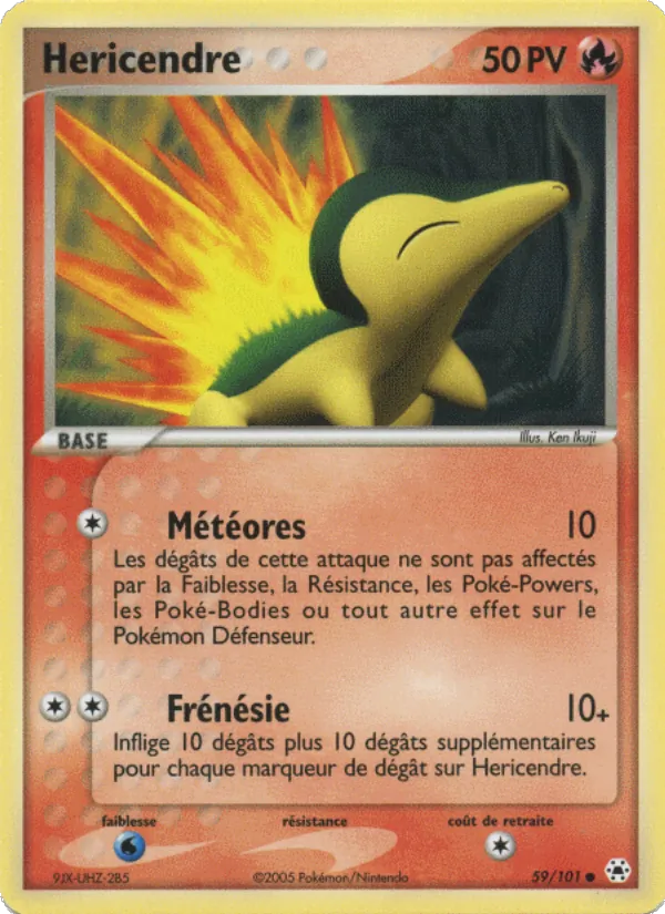 Carte Pokémon Hericendre 59/101 de l'extension EX Légendes Oubliées