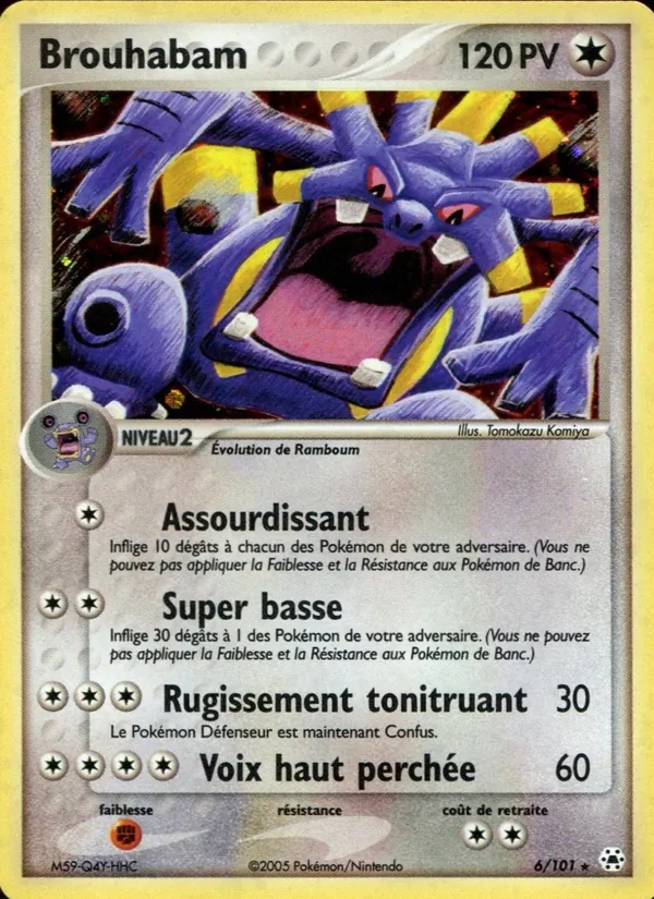 Carte Pokémon Brouhabam 6/101 de l'extension EX Légendes Oubliées