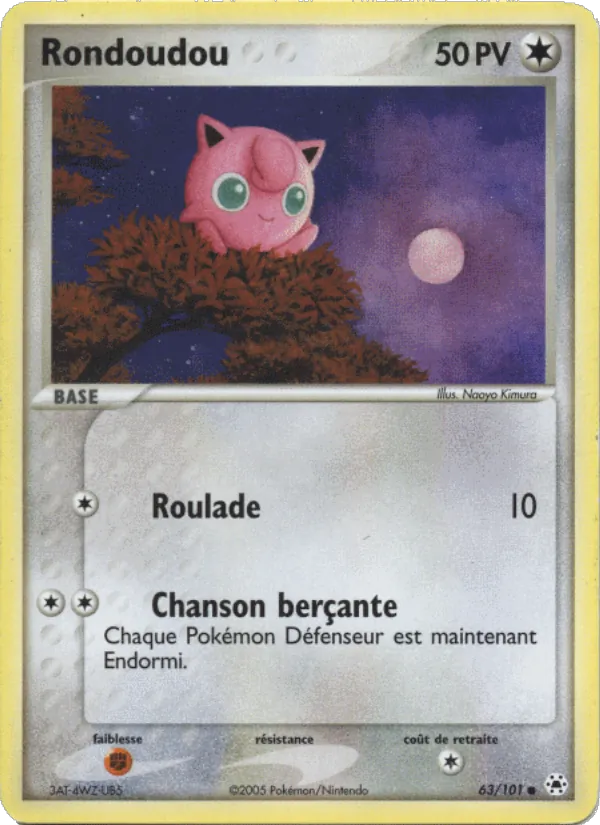 Carte Pokémon Rondoudou 63/101 de l'extension EX Légendes Oubliées