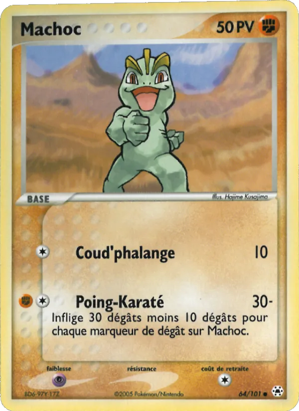 Carte Pokémon Machoc 64/101 de l'extension EX Légendes Oubliées