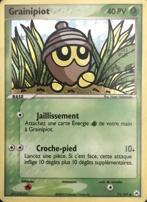Carte Pokémon Grainipiot 71/101 de l'extension EX Légendes Oubliées