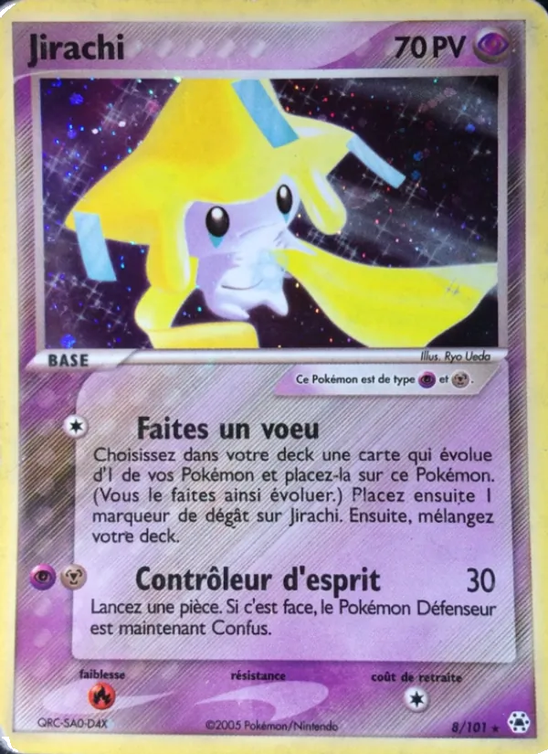 Carte Pokémon Jirachi 8/101 de l'extension EX Légendes Oubliées