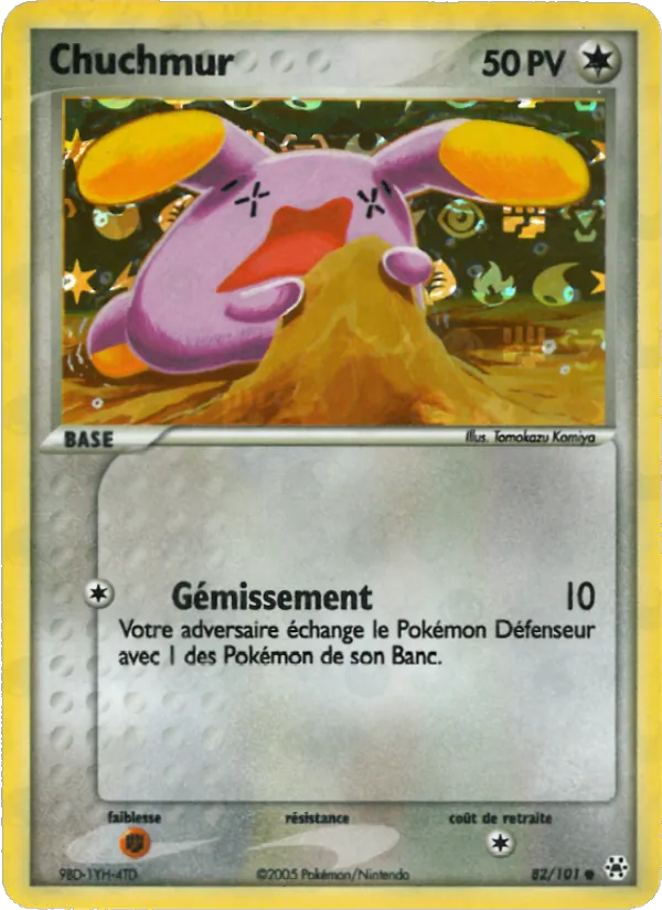 Carte Pokémon Chuchmur 82/101 de l'extension EX Légendes Oubliées