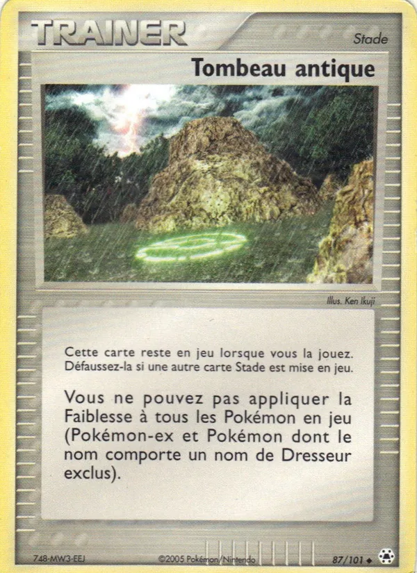 Carte Pokémon Tombeau antique 87/101 de l'extension EX Légendes Oubliées