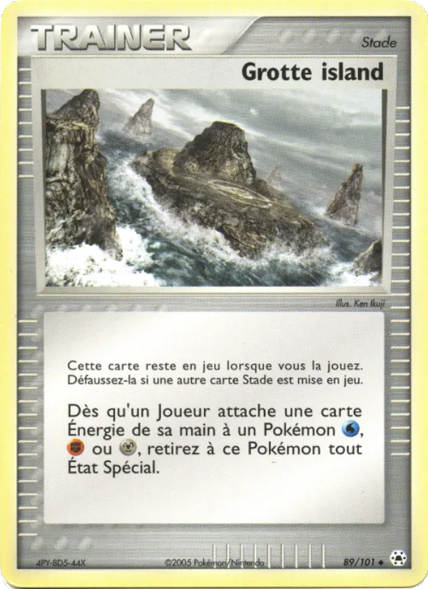 Carte Pokémon Grotte island 89/101 de l'extension EX Légendes Oubliées