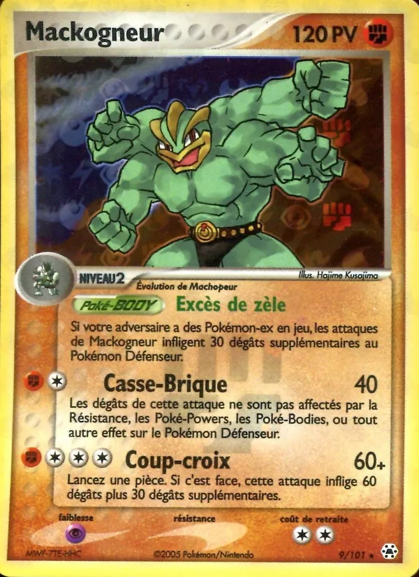 Carte Pokémon Mackogneur 9/101 de l'extension EX Légendes Oubliées