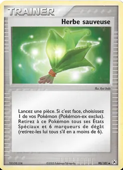 Carte Pokémon Herbe sauveuse 90 — EX Légendes Oubliées