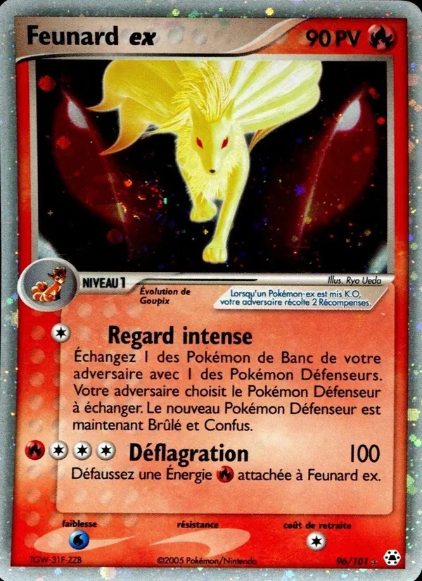 Carte Pokémon Feunard ex 96/101 de l'extension EX Légendes Oubliées
