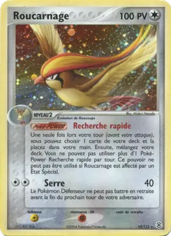 Carte Pokémon Roucarnage 10 — EX Rouge Feu & Vert Feuille