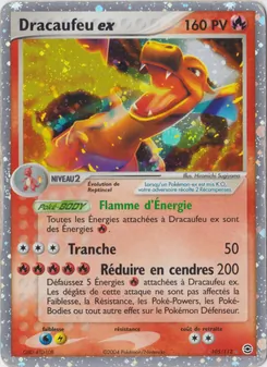 Carte Pokémon Dracaufeu ex 105 — EX Rouge Feu & Vert Feuille