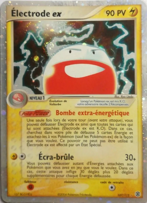 Carte Pokémon Électrode ex 107/112 de l'extension EX Rouge Feu & Vert Feuille
