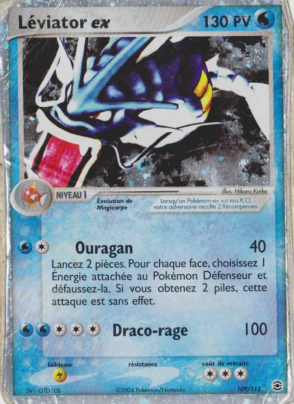 Carte Pokémon Léviator ex 109/112 de l'extension EX Rouge Feu & Vert Feuille